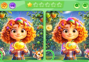 Find the Differences: Green Apple Game