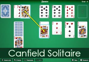 Canfield Solitaire Card Game